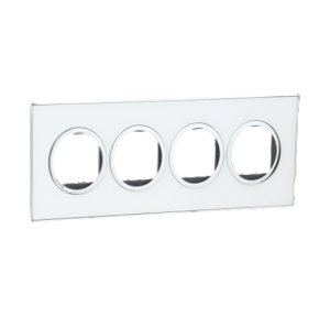 Legrand Arteor 8M White Mirror Cover Plate With Frame, 5765 84